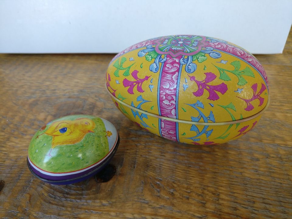 2 alte Metalleier Ostereier Ostern Kücken Dekoration Vintage in Heilbronn