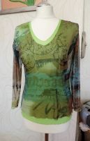 Damen Shirt Gr. 38 grün, gemustert, Arme transparent, Top Zustand Saarland - Kleinblittersdorf Vorschau