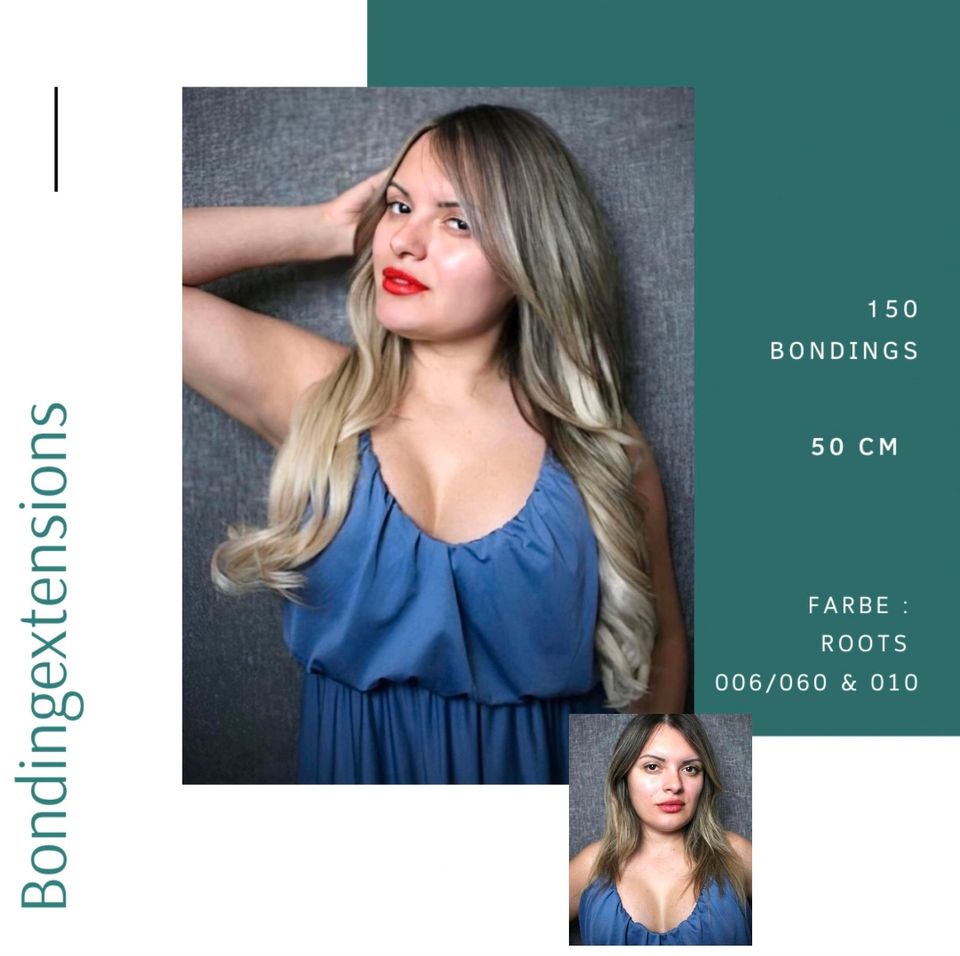 Haarverlängerung all inklusive Bonding Extensions im Profi Salon in Offenbach