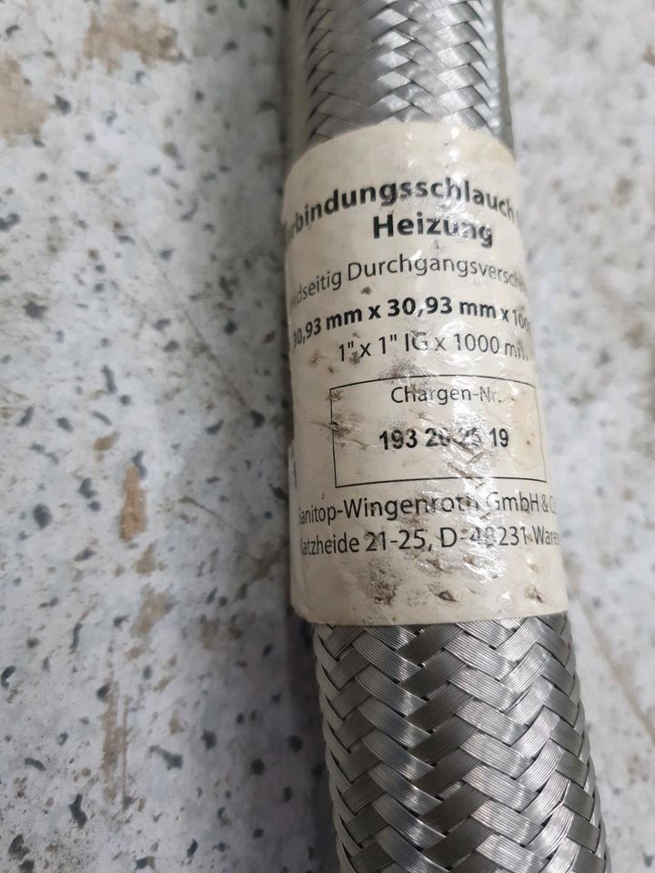 Anschlussschlauch 100 cm  Verbindungsschlauch Sanitop 1" Heizung in Groß Kummerfeld