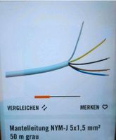 10 Stück 50m Nym-j 5x1,5 Stromkabel Kabel StromleitungKabel Leipzig - Sellerhausen-Stünz Vorschau