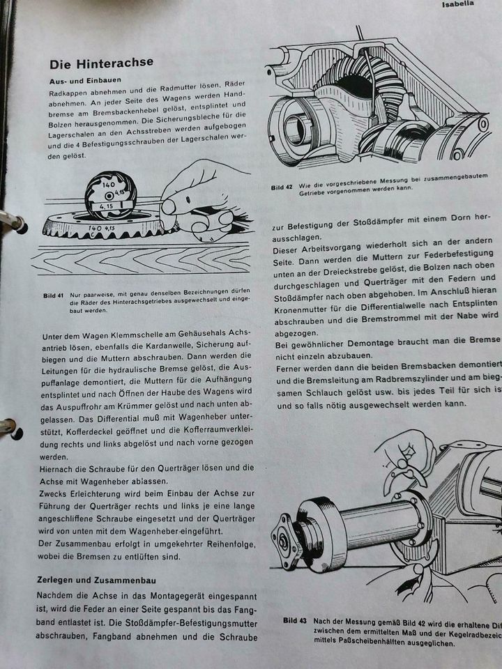 BORGWARD ISABELLA, Reparaturanleitung, inkl. Versand in Haselünne