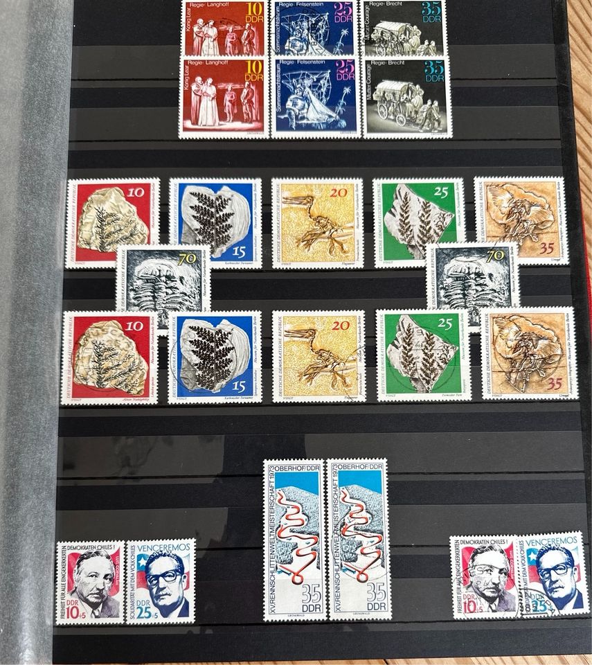 Liebevoll angelegtes DDR-Briefmarken-Album postfrisch+gestempelt in Ofterdingen