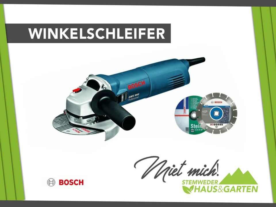 Mieten / Leihen: Flex / Winkelschleifer Bosch 125er in Stemwede