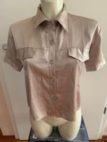 Satinbluse Hemd Bluse Satin cropped L 40 beige gold Düsseldorf - Eller Vorschau