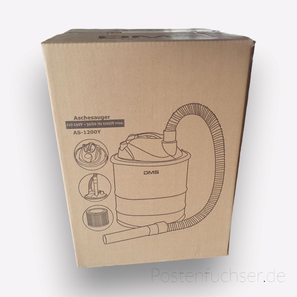 DMS® Aschesauger Kaminsauger 20L Rußsauger HEPA Filter 1200W in Röderaue