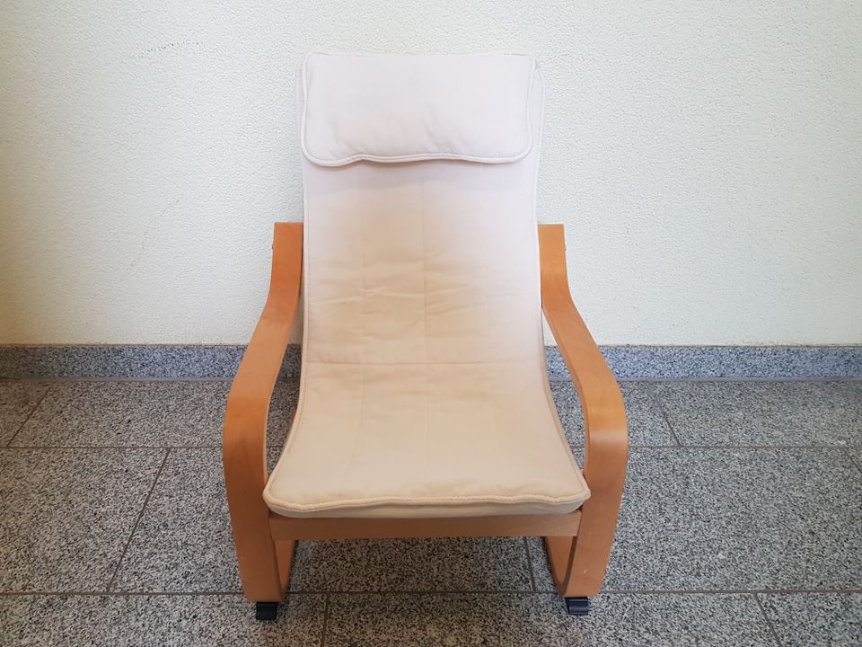 IKEA POÄNG Kindersessel Kinderstuhl mit Auflage/Bezug in Karlsruhe