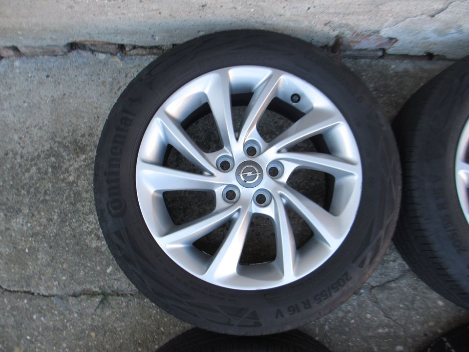 4x Alu Sommer Kompletträder Opel Astra K 205/55 R16 91V. in Löbnitz an der Linde