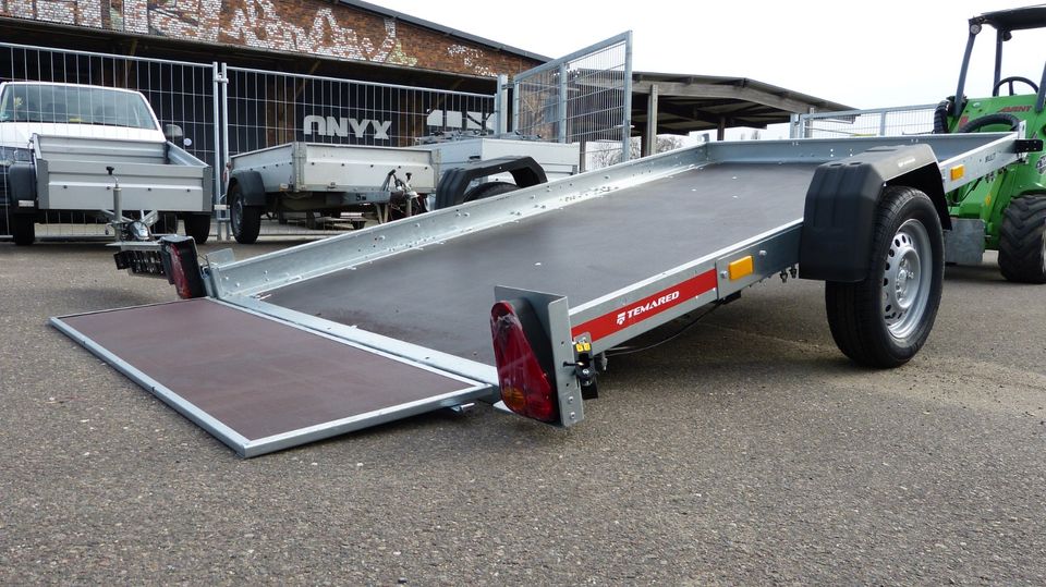 ❗ Sonderpreis ❗ TEMARED Multitransporter 750kg 401x184 cm Universaltransporter Kommunalanhänger Absenker Absenkanhänger Kipper kippbar 4018C 0,75t Quad Motorradtrailer Motorradanhänger Tieflader Rasen in Leipzig