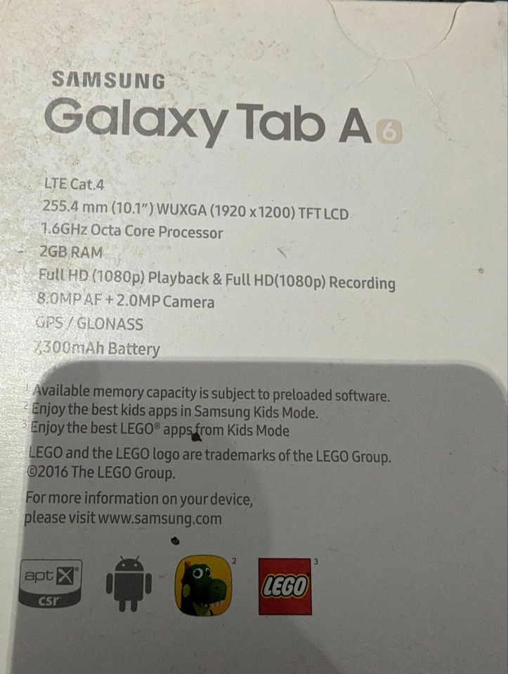 Samsung Tablet 10zoll in Walldürn
