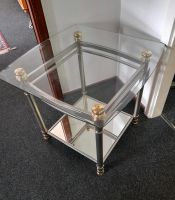 Tisch Glastisch Spiegelplatte 60 x 60 cm chrom/ Messing Deko Kreis Pinneberg - Halstenbek Vorschau