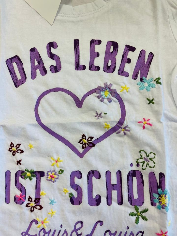 Louis & Louisa Kinder T-Shirt "Das Leben ist schön" Gr. 104/110 in Bielefeld