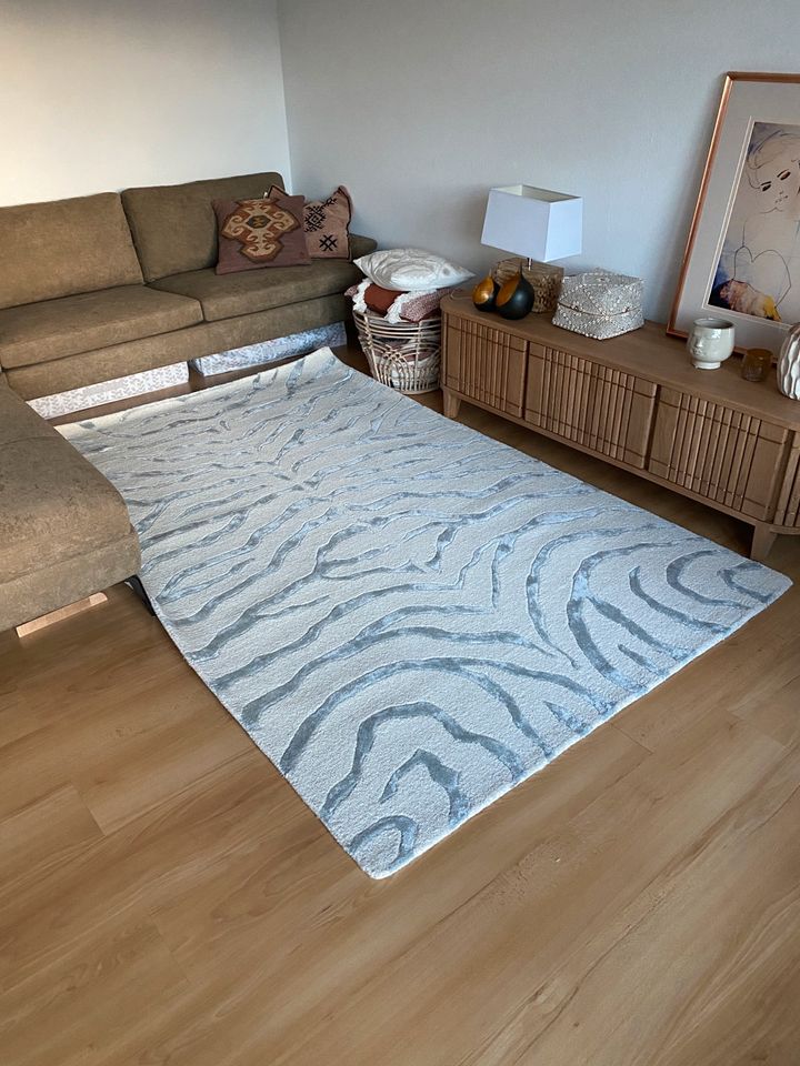 Nuloom Teppich Wohnzimmer Schlafzimmer Zebra boho grau beige in Köln