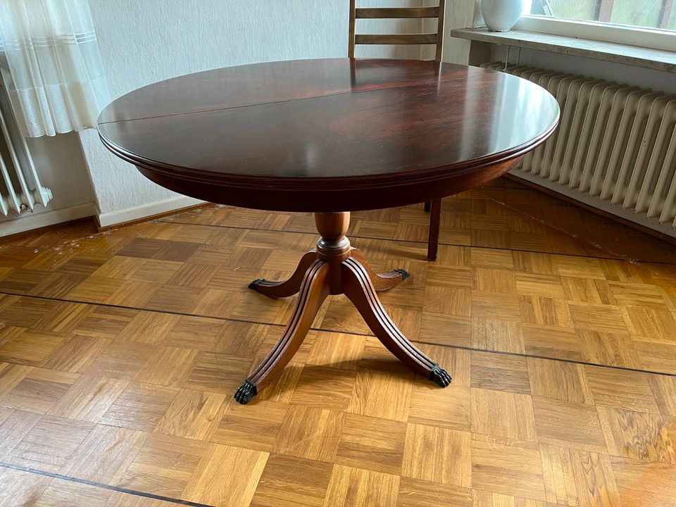 Original Mid Century Chippendale 60er Auszieh-Esstisch Holz in Lübeck