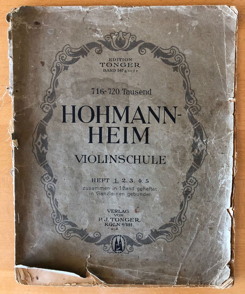 Original Hohmann-Heim Violinschule von 1891 in Neukirch