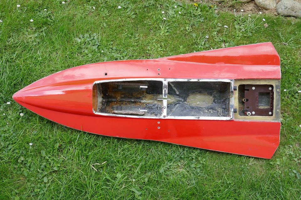 Vintage RC Speedboot GFK 97cm Motorboot Wettbewerb in München