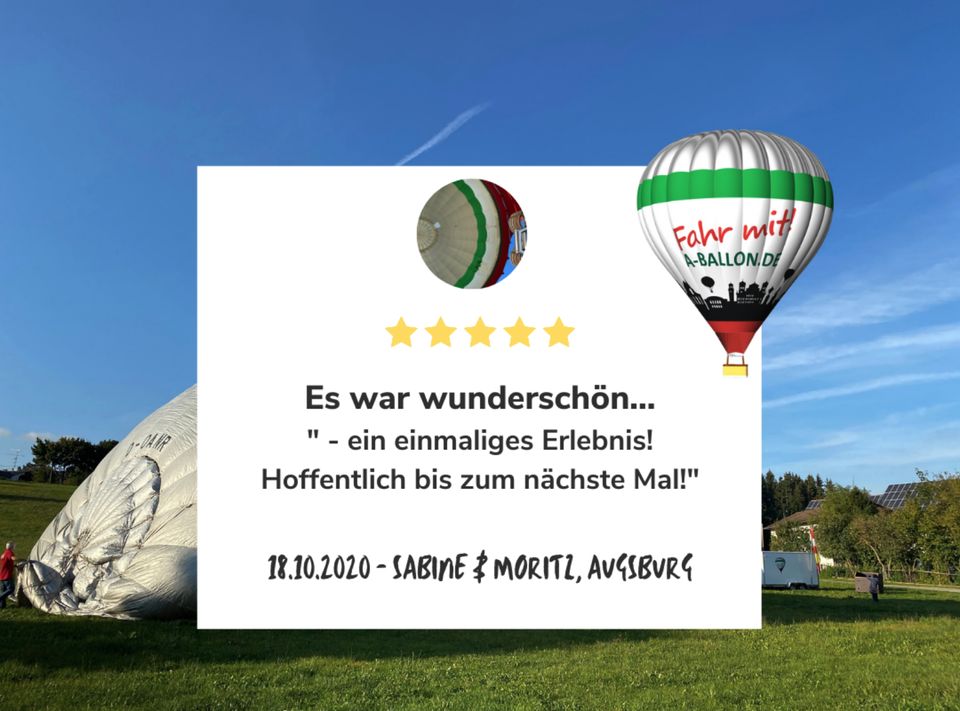 Geschenk ♥️ Ballonfahrt Gutschein über Augsburg & Gersthofen in Augsburg