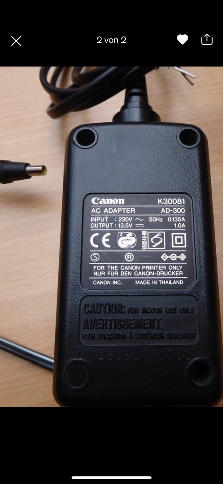 Original Canon Netzteil K30081 AC Adapter 13,5V 1A in Dortmund