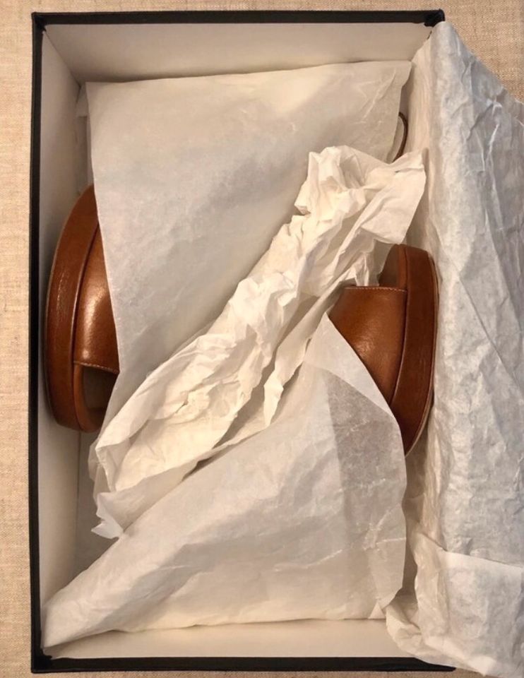 Studio Pollini Peeptoes Leder in cognac Absatz Lack in München