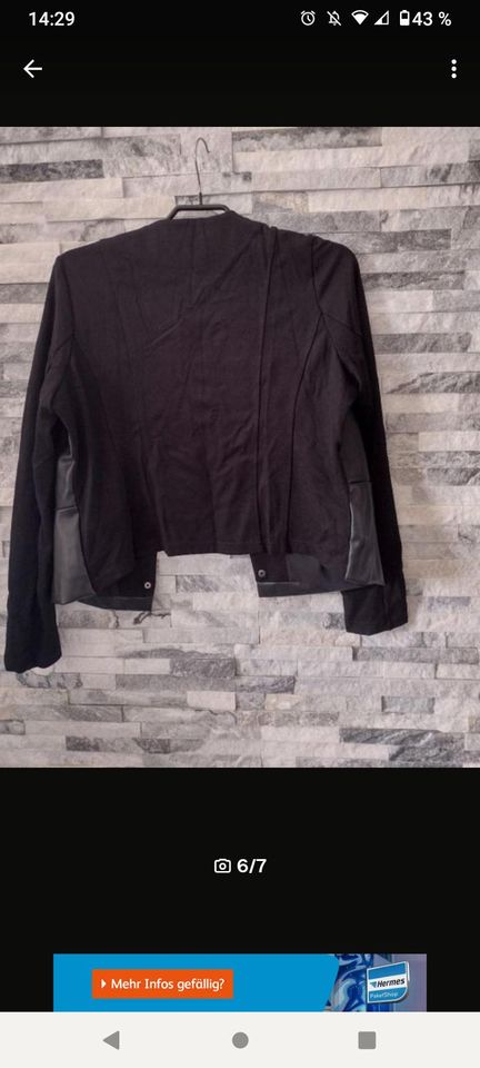 Jacke bikerjacke neu gr 42 blazer schwarz in Berlin