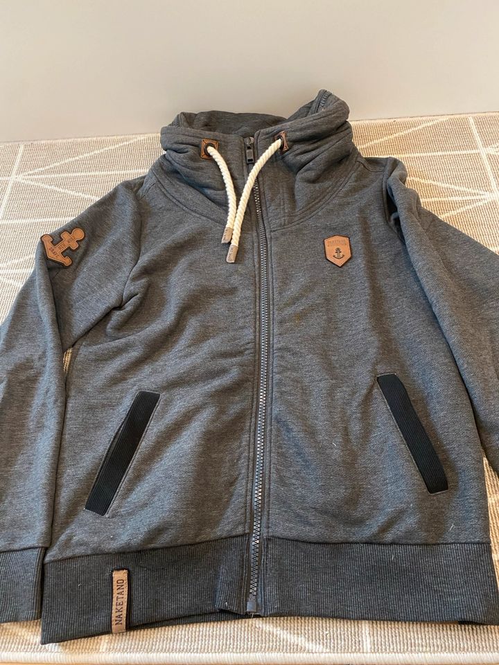 Naketano Sweatjacke grau Gr. S Unisex - wie neu in Schalkholz