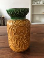 BAY Keramik Vintage Vase 60er 70er mit stilisierten Blumen Baden-Württemberg - Mannheim Vorschau