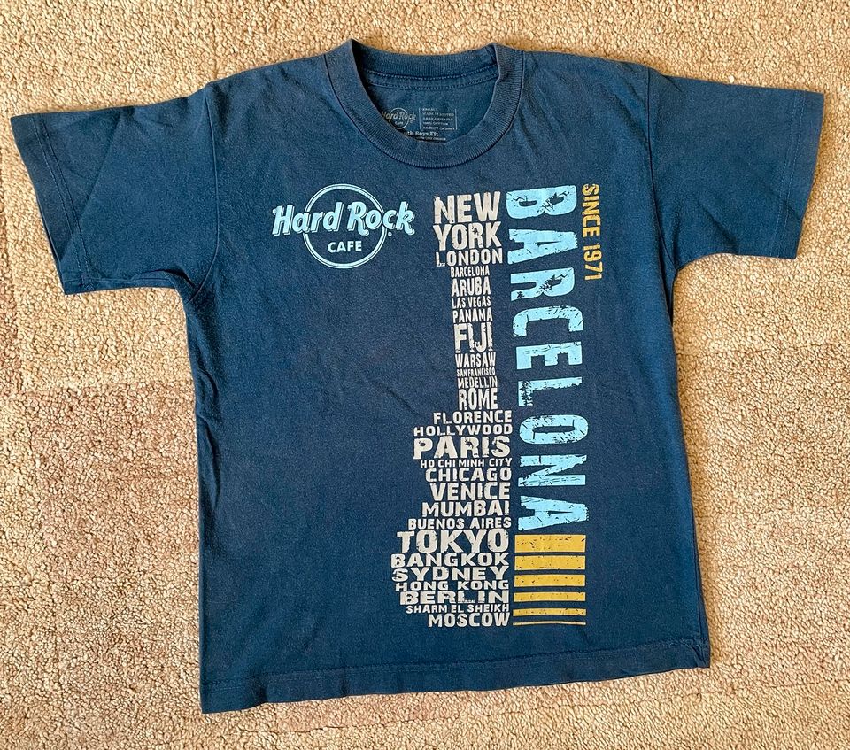 T-Shirt „Hard Rock Café Barcelona“, blau, Gr. 134/140 in  Nordrhein-Westfalen - Herten | eBay Kleinanzeigen ist jetzt Kleinanzeigen