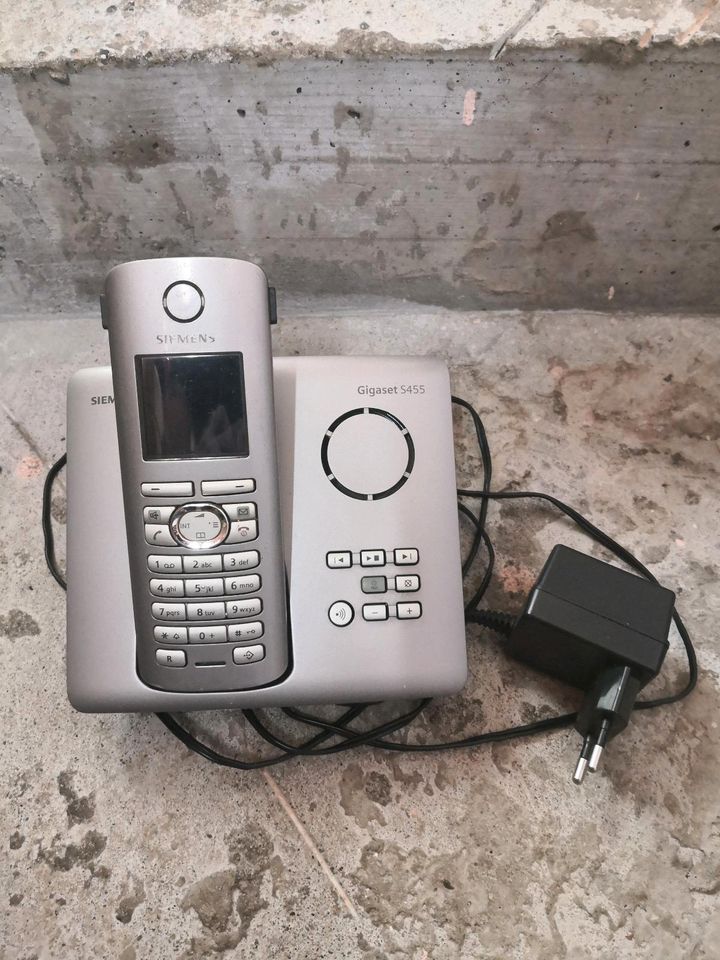 Siemens Gigaset S455 Funktelefon DECT mit Anrufbeantworter in Ertingen
