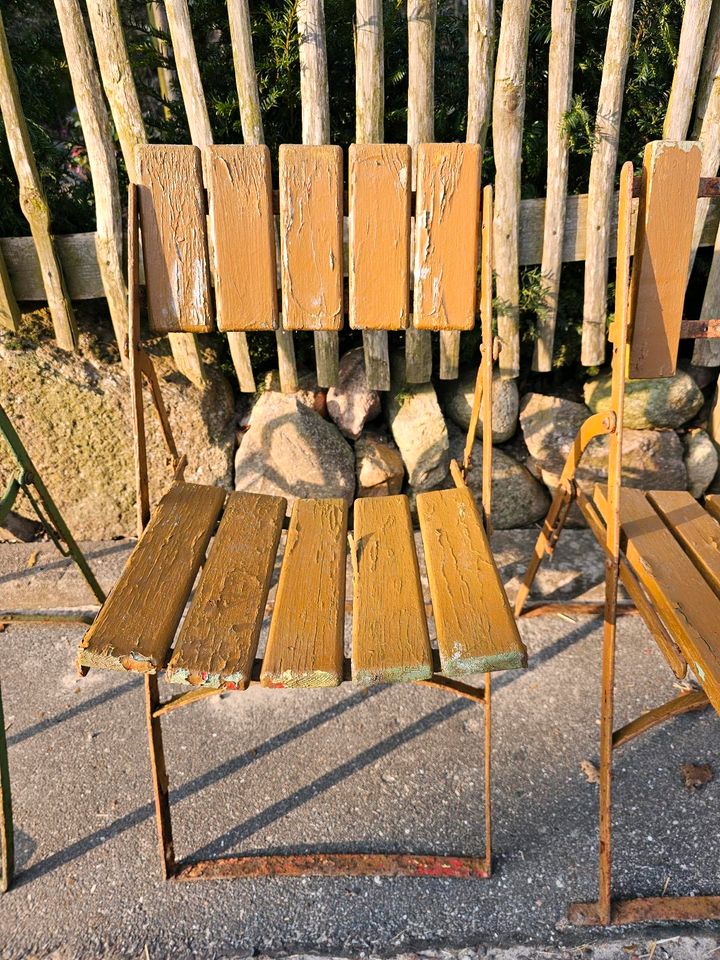 Gartenstühle/Biergartenstühle gebraucht antik in Wittenborn