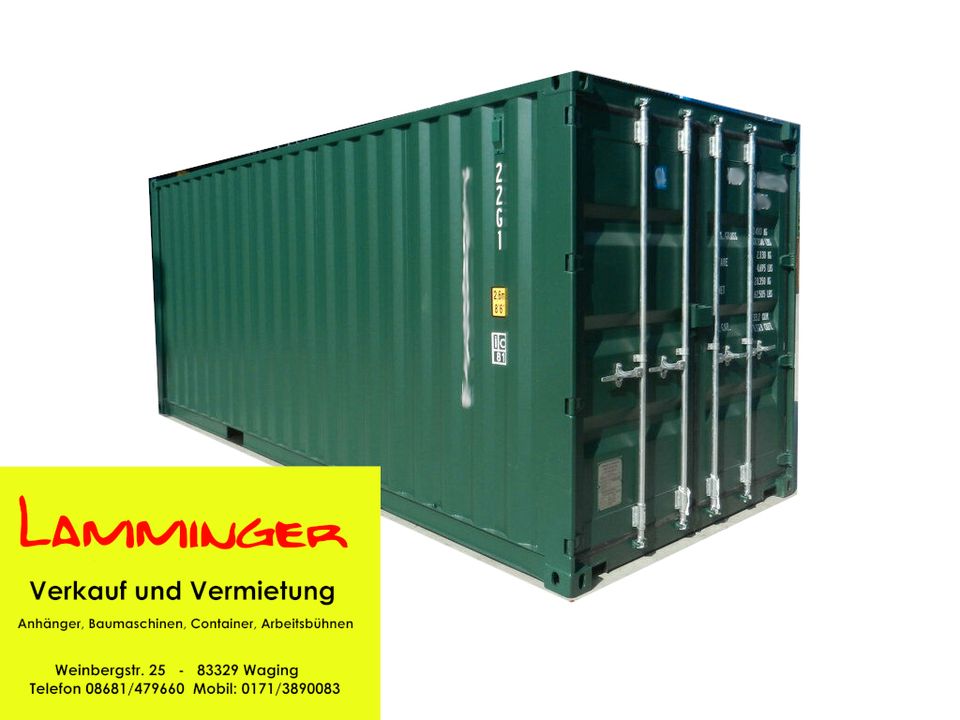 20ft Container Lagercontainer Seecontainer grün in Waging am See