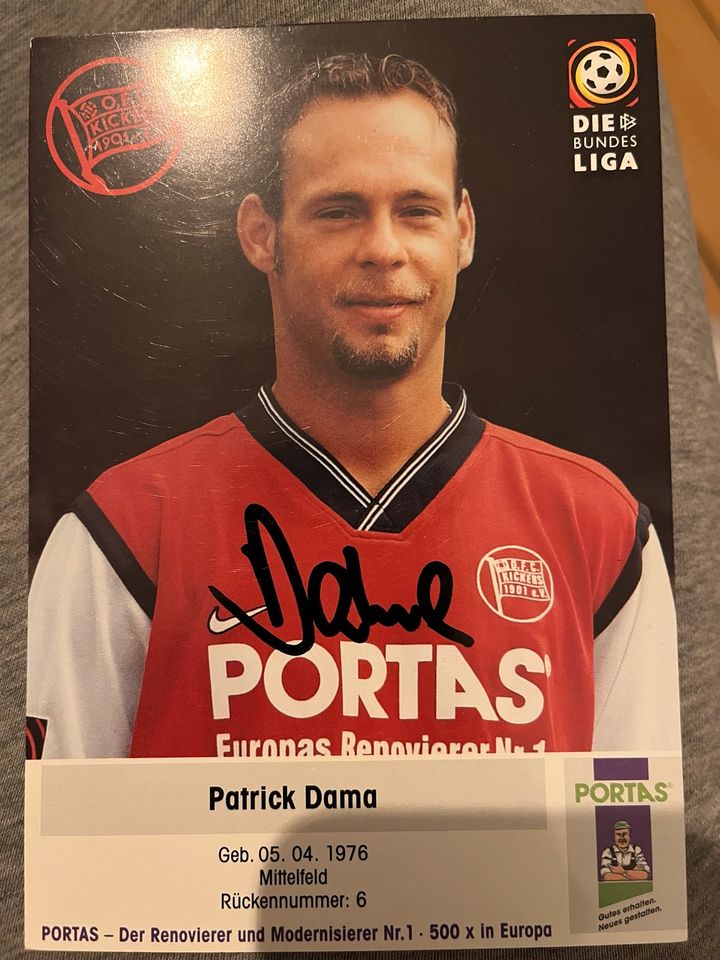 Autogrammkarte Patrick Dama Kickers Offenbach OFC in Hamburg