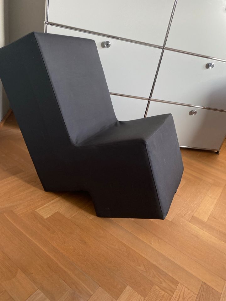 Lümmel Polsterhocker Design Sessel schwarz in Oberhaid