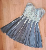 Cocktailkleid Laona Pailletten silber/grau Abendkleid trägerlos Nordrhein-Westfalen - Bergisch Gladbach Vorschau