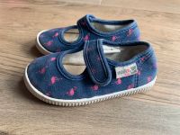 ❤️ Kinder Ballerina Gr. 24 Stoffschuhe Sommer Blau mit Flamingos Leipzig - Burghausen-Rückmarsdorf Vorschau