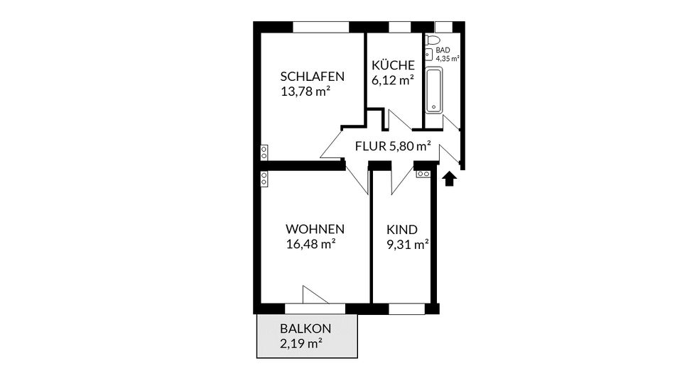 Kapitalanlage: Vermietete 3-Zimmerwohnung in Friedrichshain in Berlin