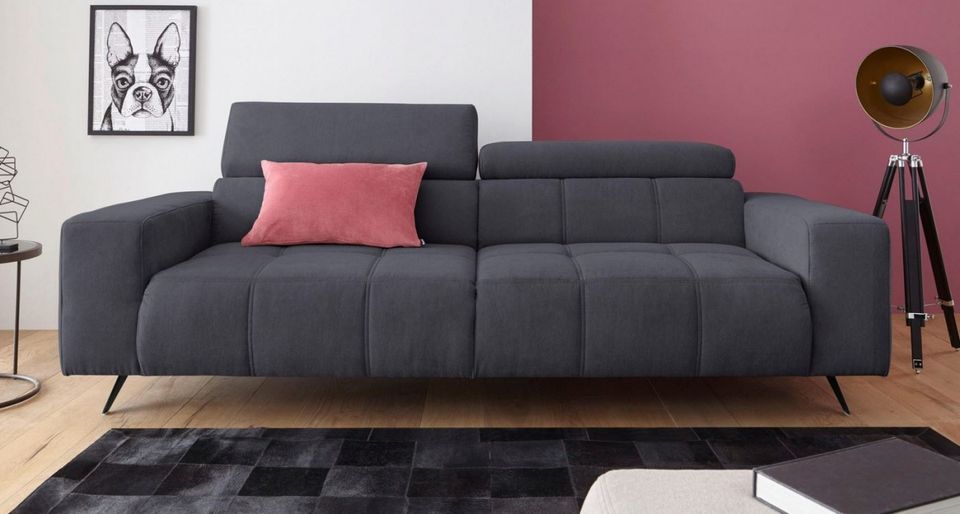 Sofa Garnitur 2 Stück 3-Sitzer 238cm Grau Luxus-Microfaser Trento in Köln