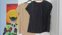 2 leichte Tops Blusen Shirt Taifun beige schwarz XL 42 44 XXL Brandenburg - Beelitz Vorschau