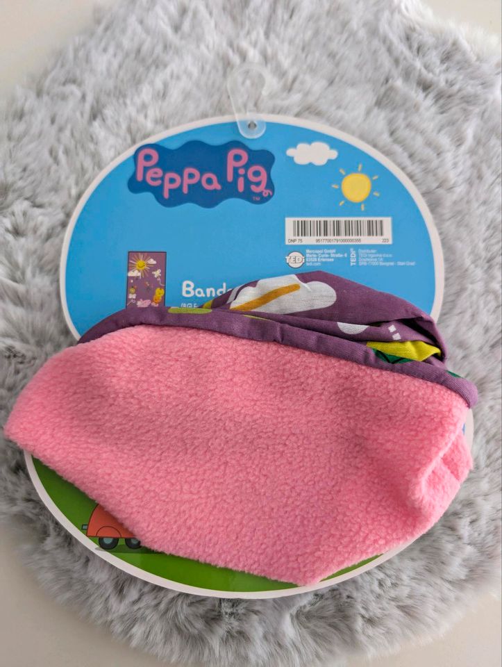 Loopschal Bandana mit Fleece Peppa Wutz pepper pig in Alfter