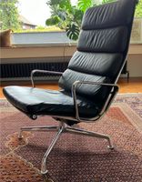 Original VITRA Soft Pad Chair Lounge EA 222 - Schwarz Leder Nordrhein-Westfalen - Gladbeck Vorschau