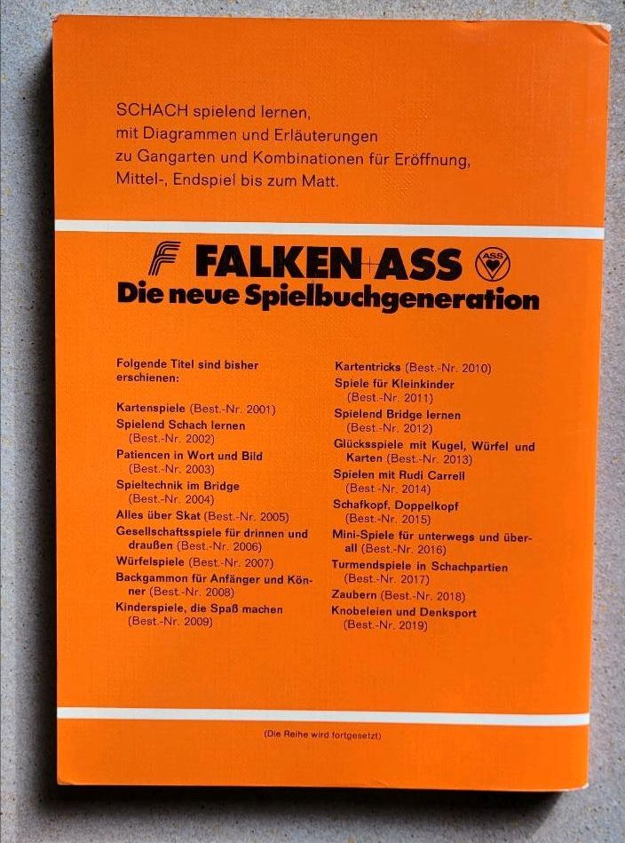 Spielend Schach lernen Theo Schuster, Verlag Falken + Ass in Weisenheim am Berg