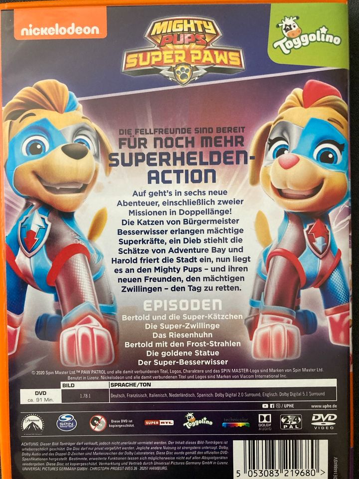 Paw Patrol DVD - Mighty Pups Super Paws in Leipzig