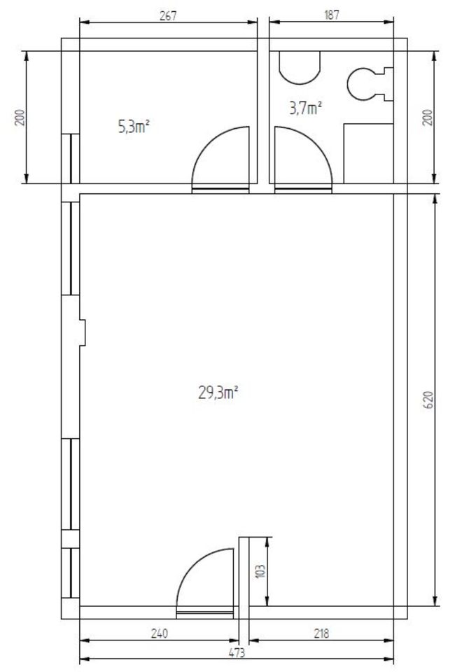 Apartment in Troisdorf Zentrum, Einbauküche, Erdgeschoss, 38qm in Troisdorf