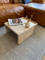 Travertine Couchtisch 40,5 x 50 x  23,5 cm mit Eiche Echtholz München - Allach-Untermenzing Vorschau