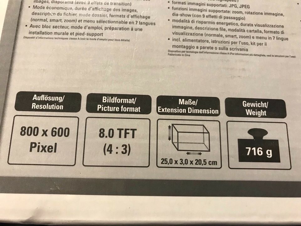 Hama Digitaler Bilderrahmen 8.0 in München