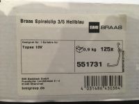 2 VE BRAAS Sturmklammer Spiralclip 3/5 hellblau 551731 Topas 13V Baden-Württemberg - Mosbach Vorschau