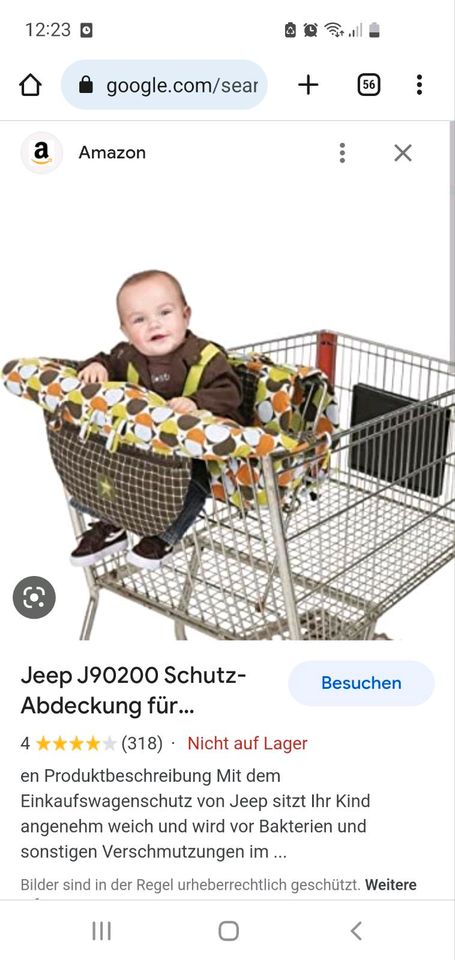 Versand möglich Einkaufswagen Schutz für Babys von jeep in Köln