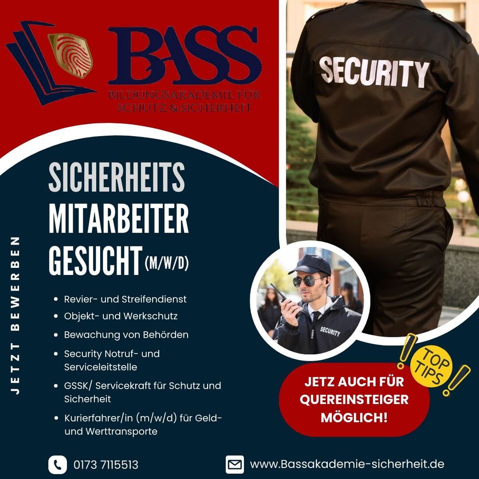 Security Sicherheitsmitarbeiter gesucht in Troisdorf in Troisdorf