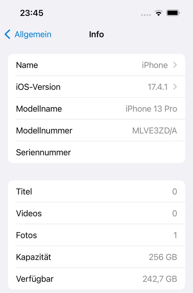 iPhone 13 Pro 256 GB spacegrey in Troisdorf