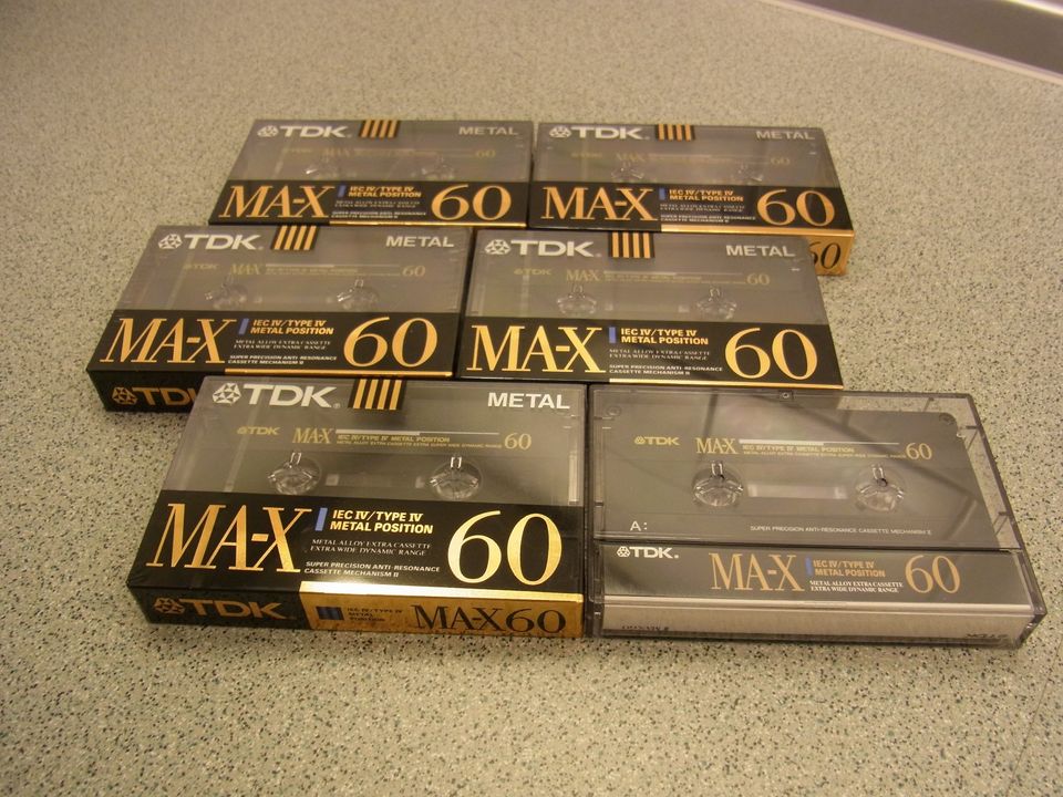 TDK MA-X 60 Metal Position IEC Type IV Audio Cassette in Rommerskirchen