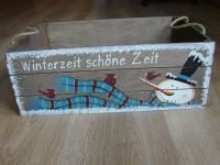 Holzkiste, 40 x 25cm, Winter, Weihnacht, Schneemann, Dekokiste Rheinland-Pfalz - Waldfriede bei Birkenfeld Vorschau
